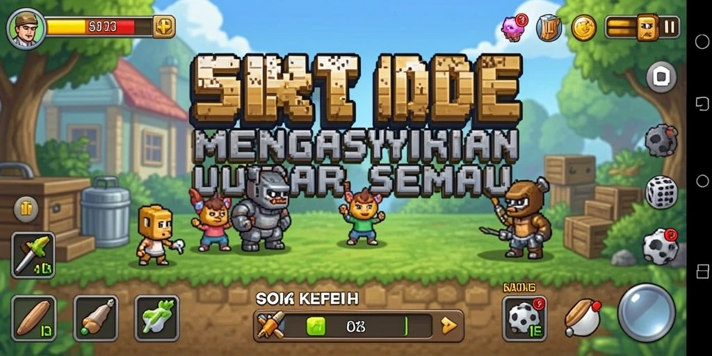 Tangkapan layar gameplay 5RT menampilkan kemajuan karakter dalam game Idle.