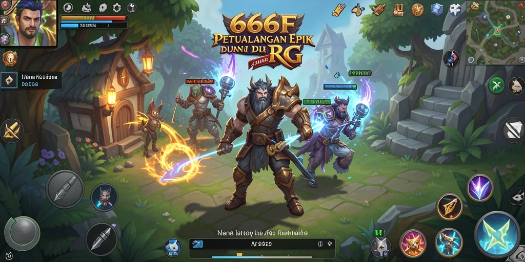Tampilan gameplay mendebarkan dalam dunia RPG 666F.