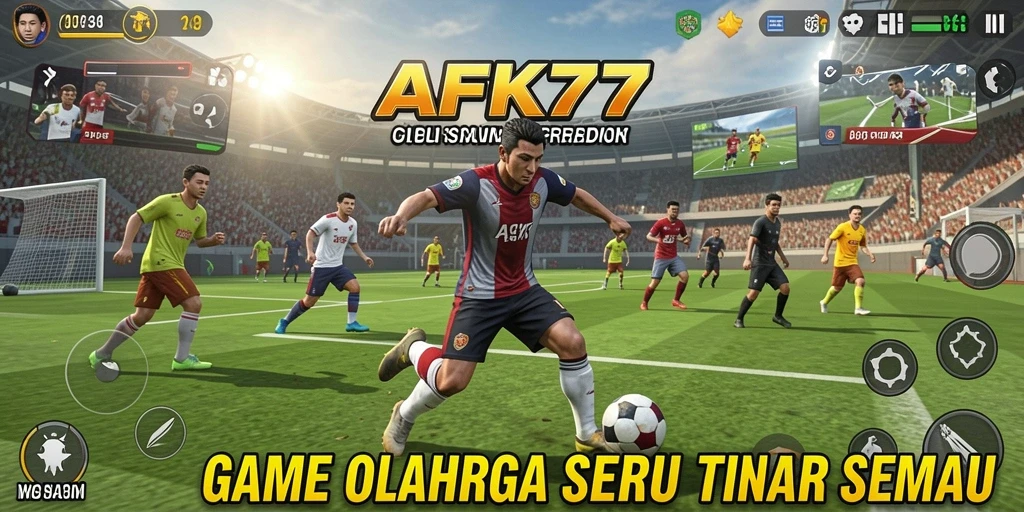 Tampilan gameplay AFK77 dengan aksi olahraga yang mendebarkan.
