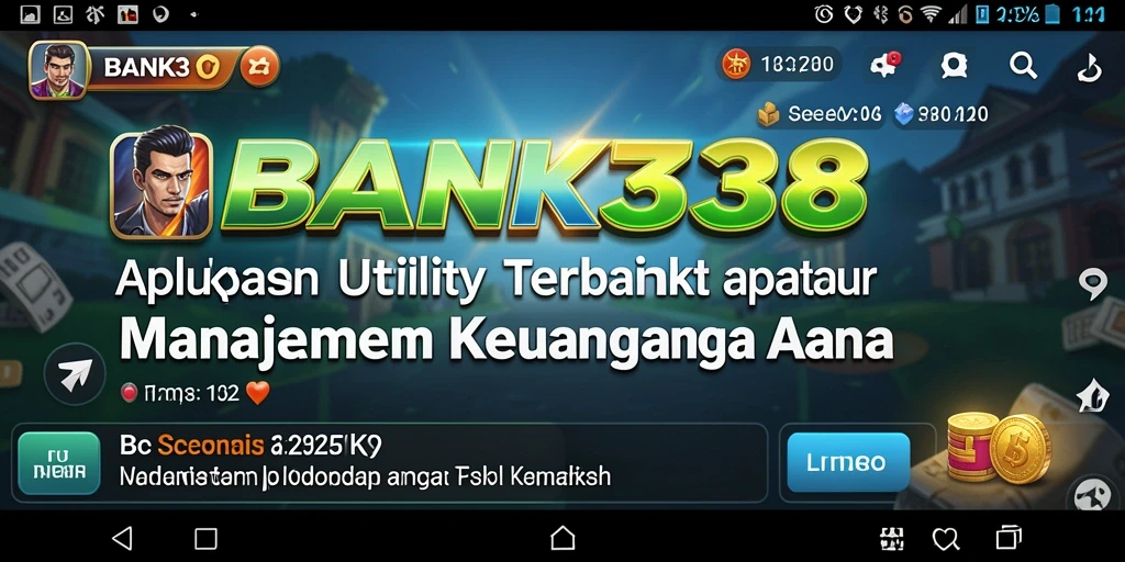 Tampilan aplikasi BANK338 yang menampilkan antarmuka sederhana dan efektif.