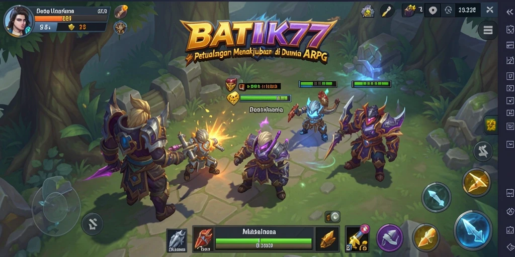 Screenshot gameplay BATIK77 yang menunjukkan aksi seru dalam pertarungan.