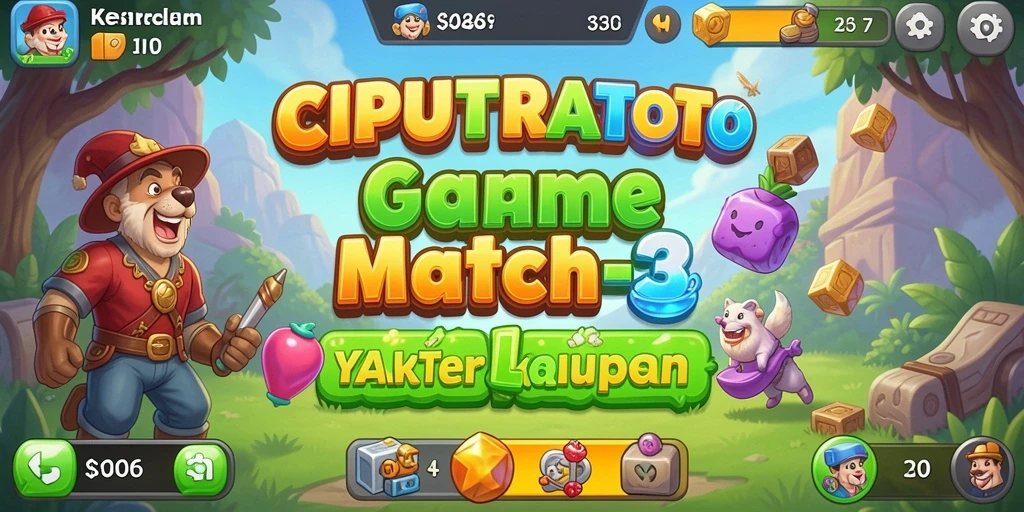 Tampilan gameplay seru dari CIPUTRATOTO di level Match-3.