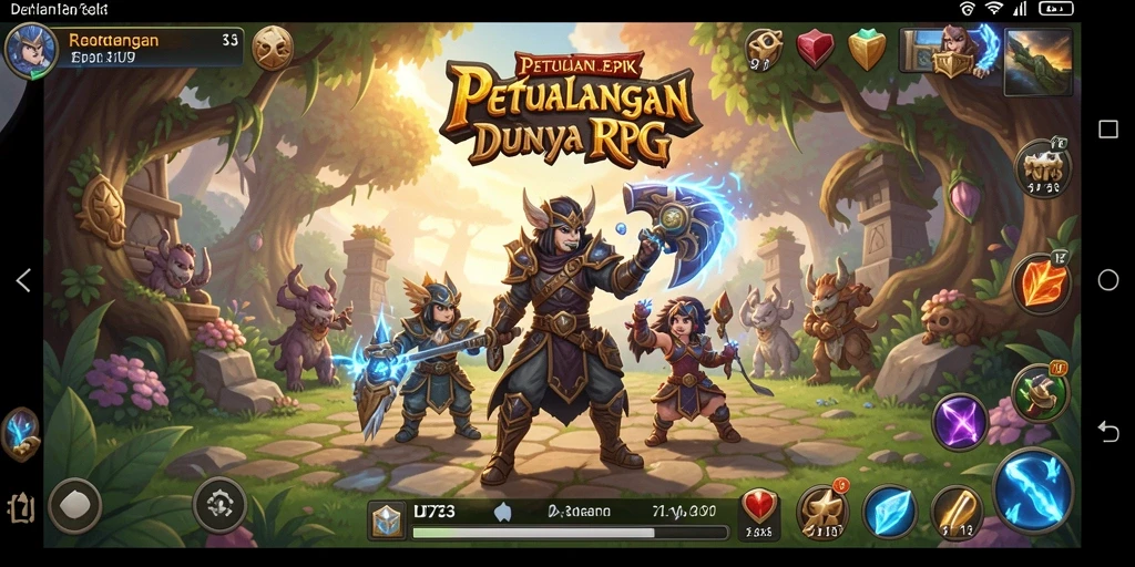 Tampilan seru dari gameplay D73 yang penuh aksi RPG.