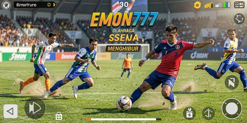 Screenshot gameplay EMON777 menampilkan aksi olahraga yang mendebarkan.