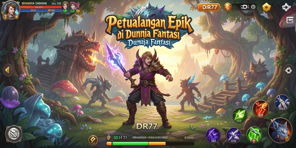 Screenshot menampilkan aksi seru dalam permainan RPG IDR77.