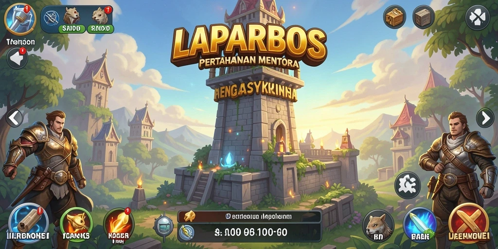 Gameplay seru LAPARBOS dengan strategi menara pertahanan.