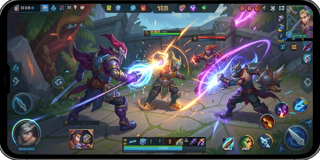 Tampilan gameplay seru S13 dalam arena pertarungan MOBA.