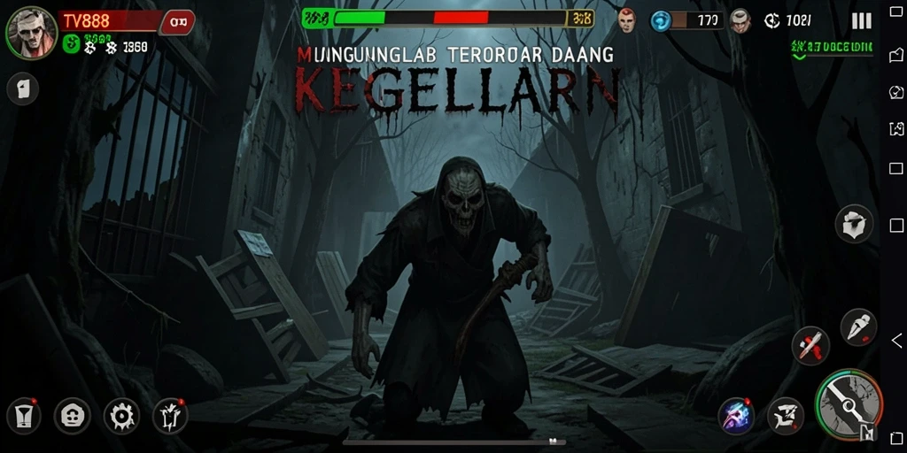 Gameplay Horror yang menegangkan dan atmosfer mencekam.