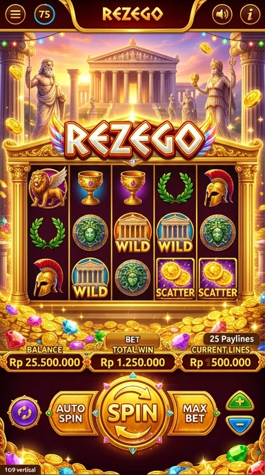 Tampilan antarmuka aplikasi rezego yang sederhana dan efisien.